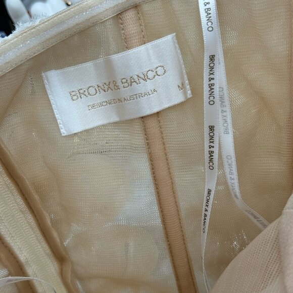 🆕 BRONX & BANCO 🧿 NWOT Sabrina White Bridal Midi Dress, Sz M / US 6 - Picture 12 of 15